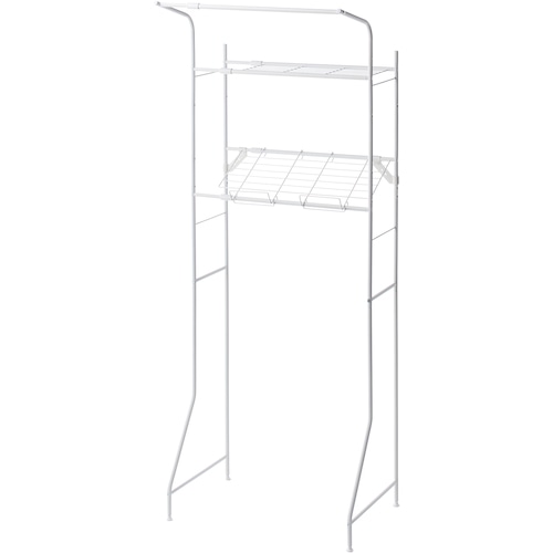 トラスコ中山 平安伸銅工業 洗濯機ラック ハンガーバー付き マットホワイト 511-1149  (ご注文単位1台) 【直送品】