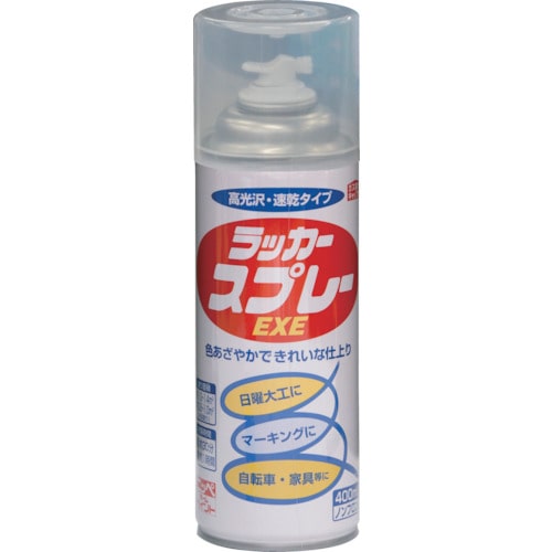 トラスコ中山 ニッぺ ラッカースプレーEXE 400ml 透明クリヤー HSW005-400（ご注文単位1本）【直送品】