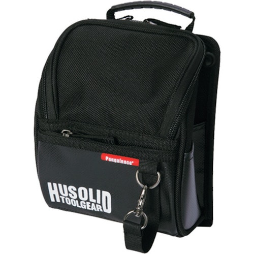 トラスコ中山 ペンギンエース HUSOLID TOOLGEAR フタ付き腰袋 M（ご注文単位1個）【直送品】