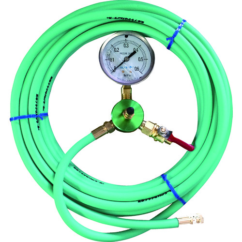 トラスコ中山 カンツール 配管内止水用品 エアホース10m 圧力計付（ご注文単位1本）【直送品】