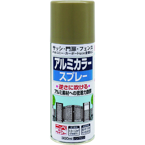 トラスコ中山 ニッぺ アルミカラースプレー 300ml ステンカラーメタリック HTE114-300（ご注文単位1本）【直送品】