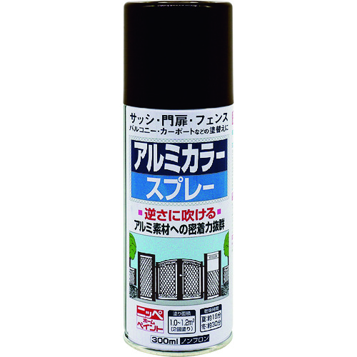 トラスコ中山 ニッぺ アルミカラースプレー 300ml ブロンズメタリック HTE118-300（ご注文単位1本）【直送品】