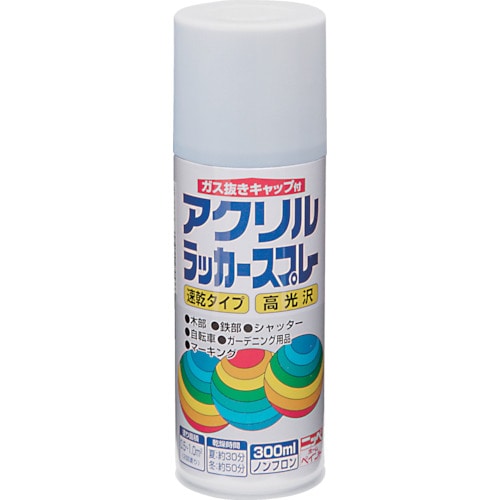 トラスコ中山 ニッぺ アクリルラッカースプレー 300ml ホワイト HWE001-300（ご注文単位1本）【直送品】