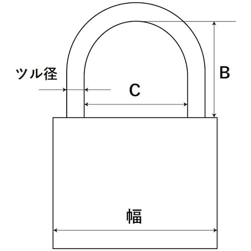 トラスコ中山 WAKI 南京錠 バラ IB－058 35MM 334-1213  (ご注文単位1個) 【直送品】