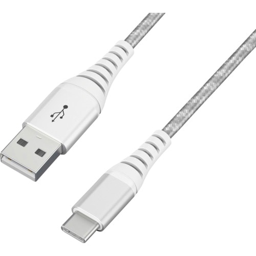 トラスコ中山 IRIS 517592 高耐久USB－Cケーブル 1m シルバー 257-2216  (ご注文単位1本) 【直送品】