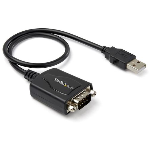 トラスコ中山 スターテック シリアル変換ケーブル／USB－A － RS232C／30cm／230Kbps／ブラック 493-2920  (ご注文単位1箱) 【直送品】