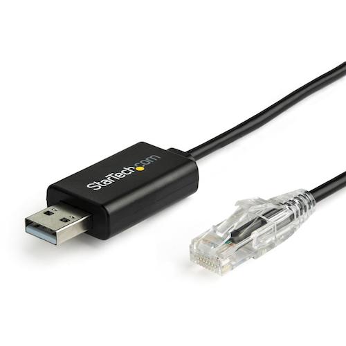 トラスコ中山 スターテック Ciscoコンソールロールオーバーケーブル/USB-A - RJ45 (M-M)/1.8m（ご注文単位1箱）【直送品】