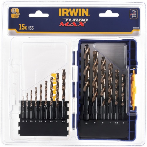 トラスコ中山 IRWIN ドリルターボマックス15本セット（ご注文単位1セット）【直送品】