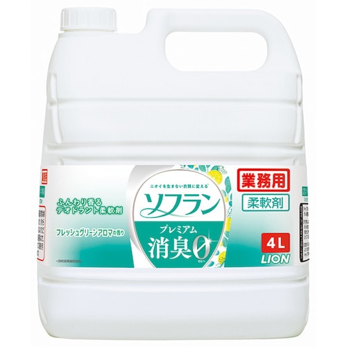 トラスコ中山 ライオン ソフランプレミアム消臭 フレッシュグリーンアロマの香り4L（ご注文単位1本）【直送品】