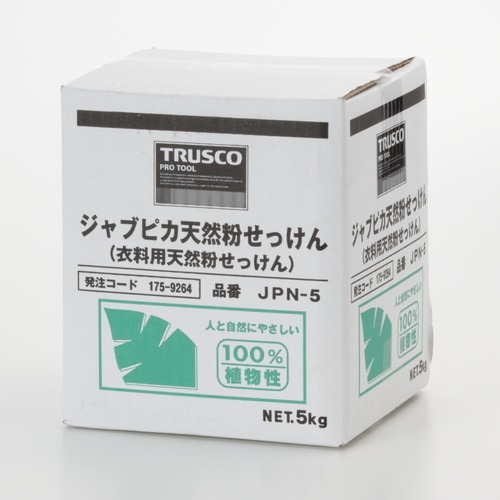 トラスコ中山 TRUSCO ジャプピカ天然粉せっけん 5kg (1個＝1箱)（ご注文単位1個）【直送品】