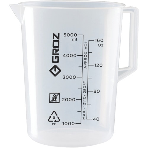 トラスコ中山 GROZ オイル用ビーカー 5000ml（ご注文単位1個）【直送品】