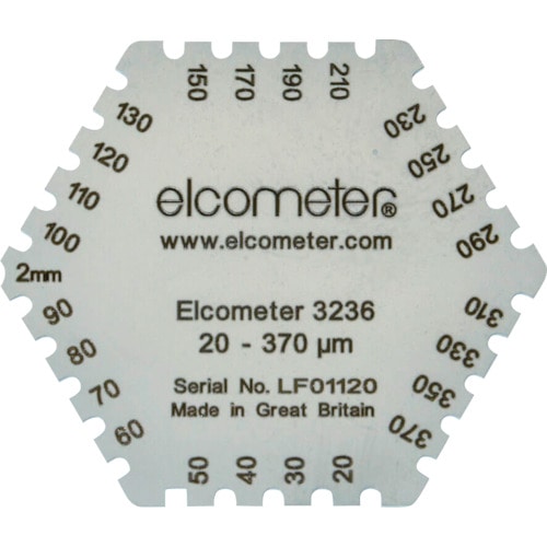 トラスコ中山 elcometer 六角形ウェットフィルム膜厚計　107-1218（ご注文単位1枚）【直送品】