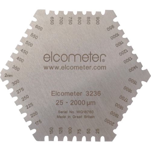 トラスコ中山 elcometer 六角形ウェットフィルム膜厚計　107-1220（ご注文単位1枚）【直送品】