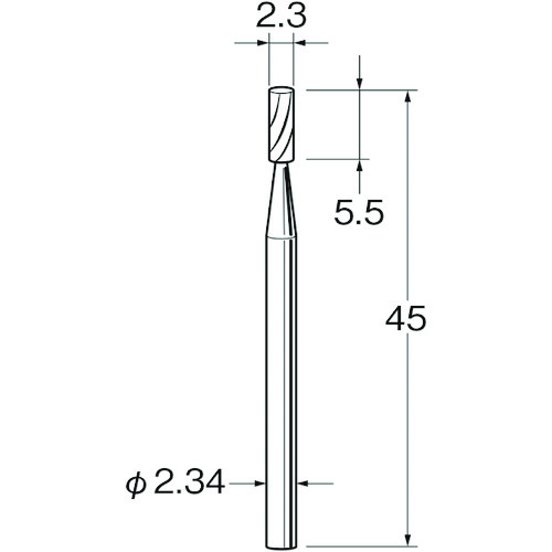 トラスコ中山 リューター 精密加工用超硬カッターK1223 128-5039  (ご注文単位1袋) 【直送品】