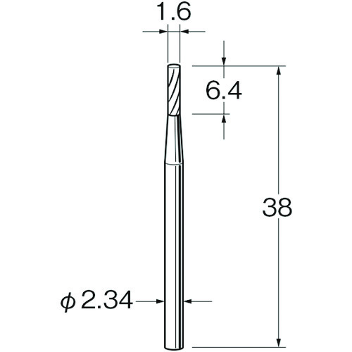 トラスコ中山 リューター 精密加工用超硬カッターK1621 128-2483  (ご注文単位1袋) 【直送品】