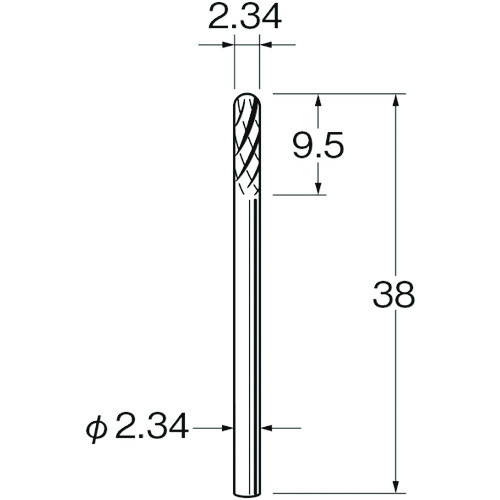 トラスコ中山 リューター 精密加工用超硬カッターK1642 128-2671  (ご注文単位1袋) 【直送品】