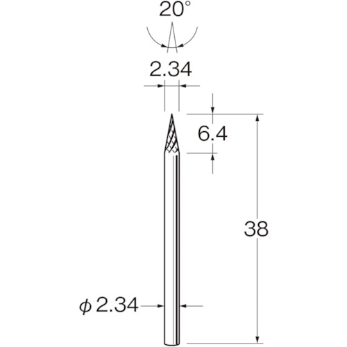 トラスコ中山 リューター 精密加工用超硬カッターK1672 128-2988  (ご注文単位1袋) 【直送品】