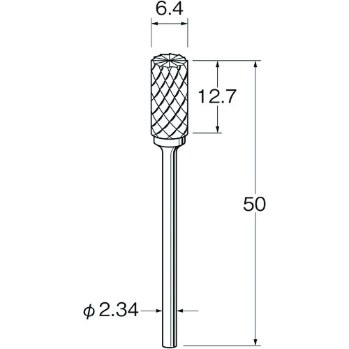 トラスコ中山 リューター 精密加工用超硬カッターK1724（ご注文単位1袋）【直送品】