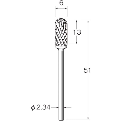 トラスコ中山 リューター 精密加工用超硬カッターK1732 128-2279  (ご注文単位1袋) 【直送品】