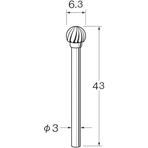 トラスコ中山 リューター 超硬カッターK3016 128-2081  (ご注文単位1袋) 【直送品】