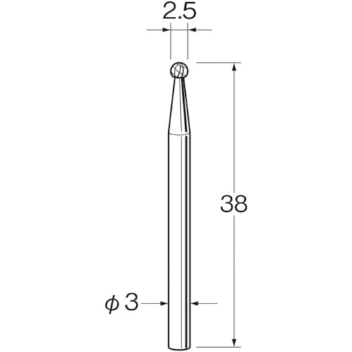 トラスコ中山 リューター 超硬カッターK3022 128-3170  (ご注文単位1袋) 【直送品】