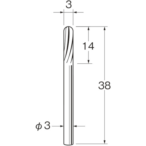 トラスコ中山 リューター 超硬カッターK3213 128-3414  (ご注文単位1袋) 【直送品】