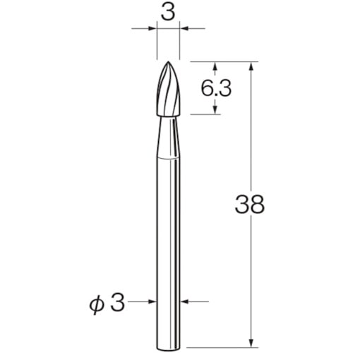 トラスコ中山 リューター 超硬カッターK3313 128-2956  (ご注文単位1袋) 【直送品】