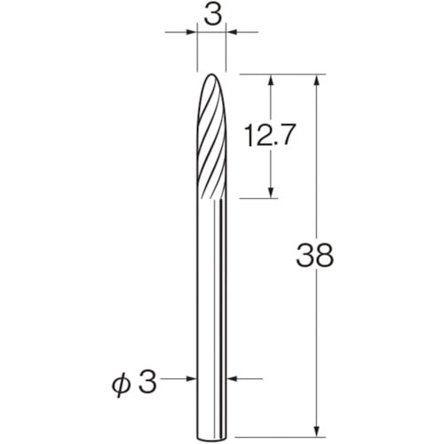 トラスコ中山 リューター 超硬カッターK3413 128-5130  (ご注文単位1袋) 【直送品】