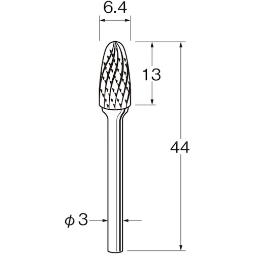 トラスコ中山 リューター 超硬カッターK3426 128-2758  (ご注文単位1袋) 【直送品】