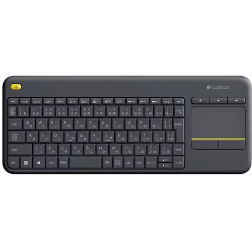 トラスコ中山 ロジクール ワイヤレス タッチキーボード k400 Plus ブラック（ご注文単位1個）【直送品】