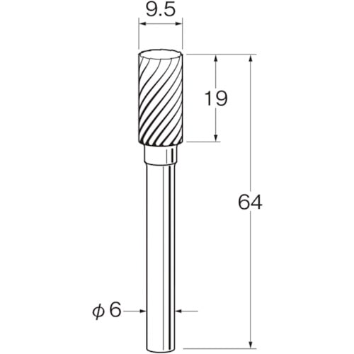 トラスコ中山 リューター 超硬カッターK6114（ご注文単位1袋）【直送品】