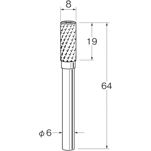 トラスコ中山 リューター 超硬カッターK6143（ご注文単位1袋）【直送品】