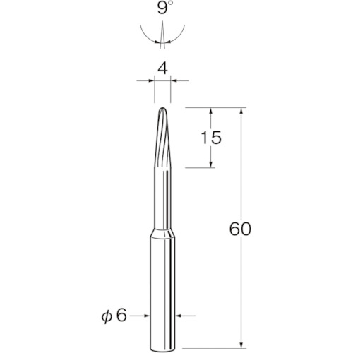 トラスコ中山 リューター 超硬カッターK6611 128-4020  (ご注文単位1袋) 【直送品】