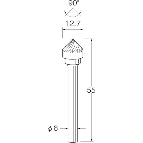 トラスコ中山 リューター 超硬カッター（ご注文単位1本）【直送品】