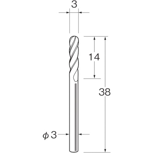 トラスコ中山 リューター 軽合金用超硬カッター　168-4460（ご注文単位1本）【直送品】