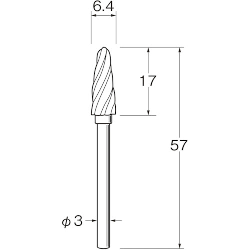 トラスコ中山 リューター 軽合金用超硬カッター 168-4407  (ご注文単位1袋) 【直送品】