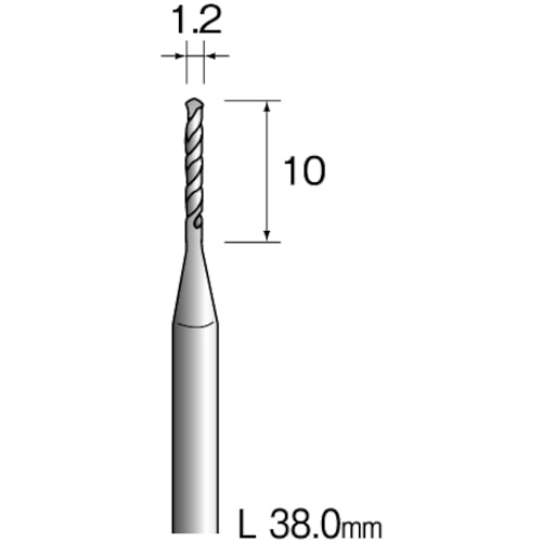 トラスコ中山 ミニモ 超硬ドリル Φ1.2 837-3734  (ご注文単位1本) 【直送品】