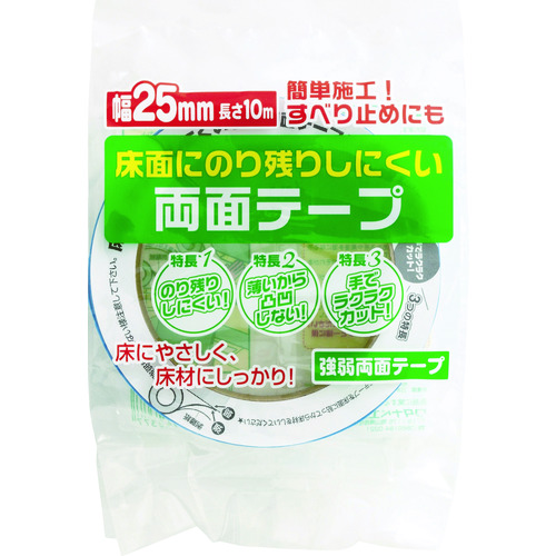 トラスコ中山 ワタナベ 強弱両面テープ KR-25-10（ご注文単位1巻）【直送品】