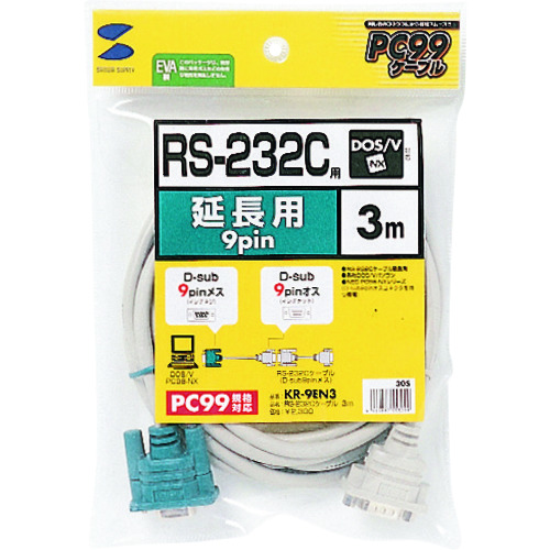 トラスコ中山 SANWA RS－232C延長ケーブル（3m） 202-6021  (ご注文単位1本) 【直送品】