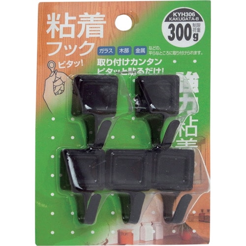 トラスコ中山 WAKI 粘着フック KYH306カクガタ B 5個入り 334-9308  (ご注文単位1パック) 【直送品】