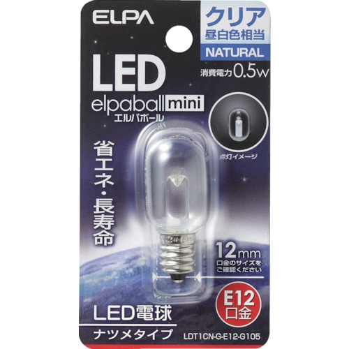 トラスコ中山 ELPA LEDナツメ形E12　828-9962（ご注文単位1個）【直送品】