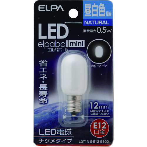 トラスコ中山 ELPA LEDナツメ形E12　828-9961（ご注文単位1個）【直送品】