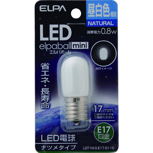 トラスコ中山 ELPA LEDナツメ形E17　828-9968（ご注文単位1個）【直送品】