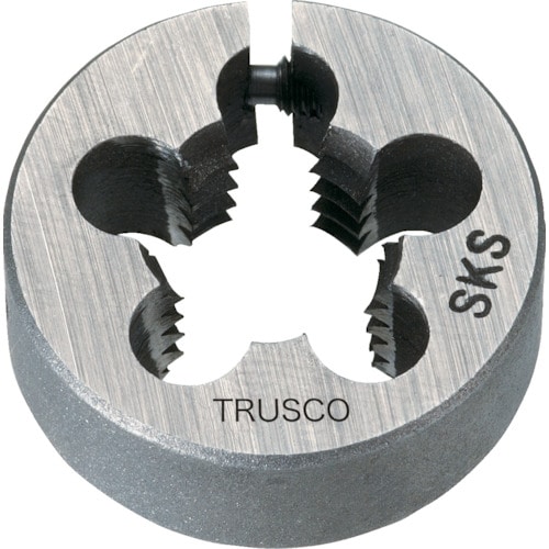 トラスコ中山 TRUSCO 左・アジャスタブル丸ダイス 25径 M10X1.5 (SKS)（ご注文単位1個）【直送品】