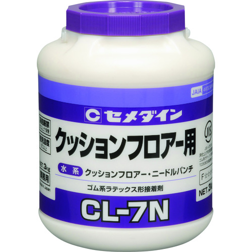 トラスコ中山 セメダイン CL7N 3kg(クッションフロア用 乳白色) LX-122（ご注文単位1缶）【直送品】