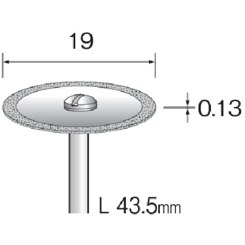 トラスコ中山 ミニモ 電着ダイヤモンドカッティングディスク Φ19 #400　852-7882（ご注文単位1本）【直送品】