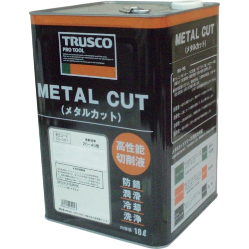 トラスコ中山 TRUSCO メタルカット エマルション高圧対応油脂型 18L（ご注文単位1缶）【直送品】