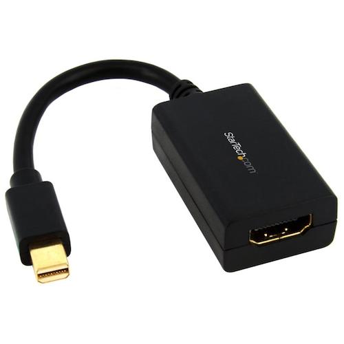 トラスコ中山 スターテック ディスプレイアダプター／Mini DisplayPort－ HDMI／1080p／ブラック／ビデオ 変換 コンバーター 538-9741  (ご注文単位1袋) 【直送品】