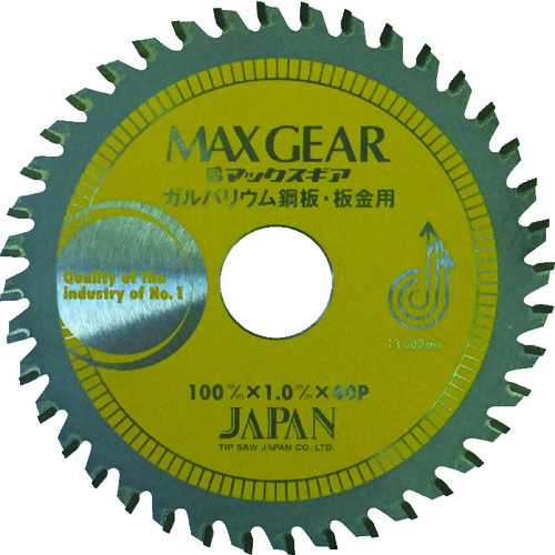 トラスコ中山 チップソージャパン マックスギア ガルバ・板金用125（ご注文単位1枚）【直送品】