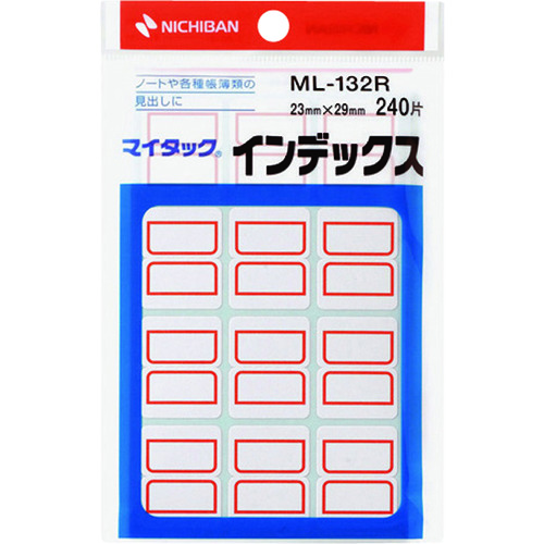 トラスコ中山 ニチバン マイタックインデックス(アカ) ml-132R（ご注文単位1パック）【直送品】